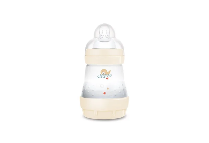 Babyflasche Easy Start Baby Weithalsflasche mit SkinSoft Trinksauger van MAM in Beige – productfoto