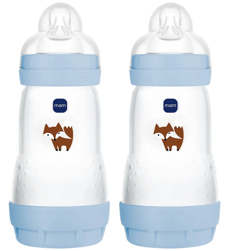Babyflessen - Easy Start Anti-colic - 260ml - 2-pack - Blauw fra MAM – produktbillede