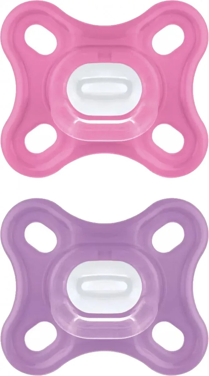 Comfort 2 Siliconen Fopspenen Vanaf 0 Maanden en Sterilisatiedoosje (Kleur : en Beige) van MAM in Roze – productfoto