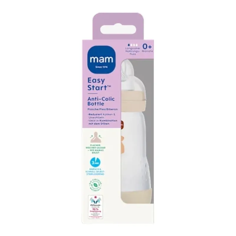 Easy Start Elements Anti-Colic Flasche matt 0+ Monate 260ml von MAM – Produktfoto
