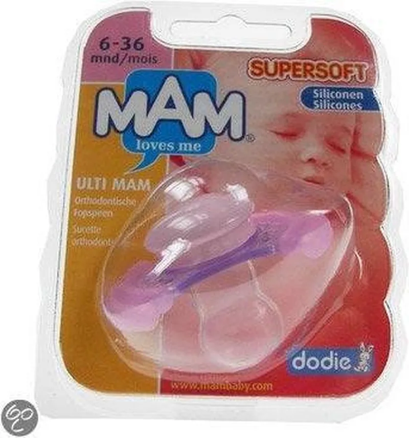 Fopspeen Soft 6+ M van MAM in Paars – productfoto