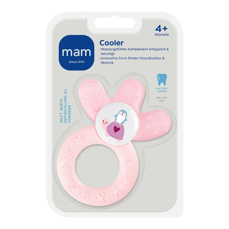 Kühlbeißring & Greifling Cooler, ab 4M van MAM in Roze, 2,6 × 11,7 × 17,5 mm – productfoto