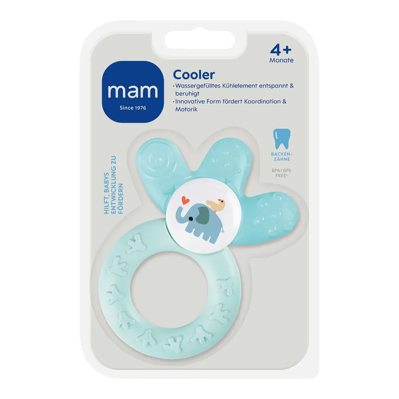 Kühlbeißring & Greifling Cooler, ab 4M van MAM in Tuerkis, 2,6 × 11,7 × 17,5 mm – productfoto