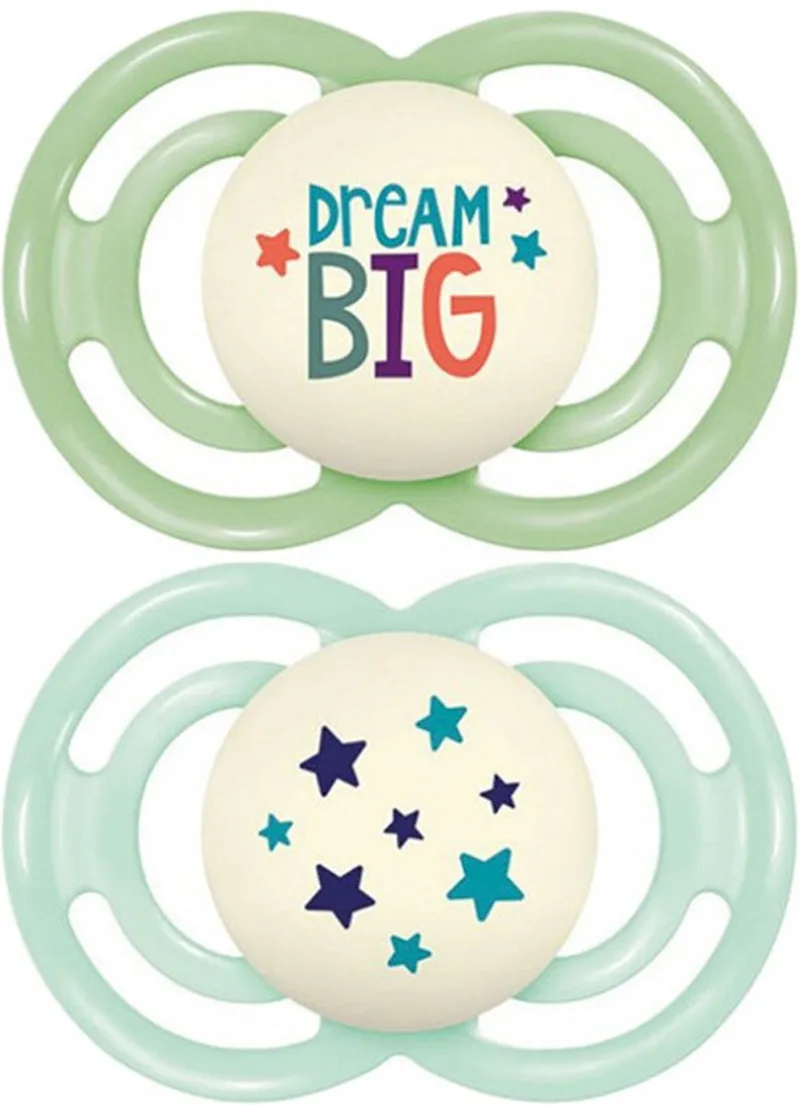 MAM 2 Fopspenen Perfect Nacht Trend 18 Maanden en + (Modellen : Groen) van MAM – productfoto