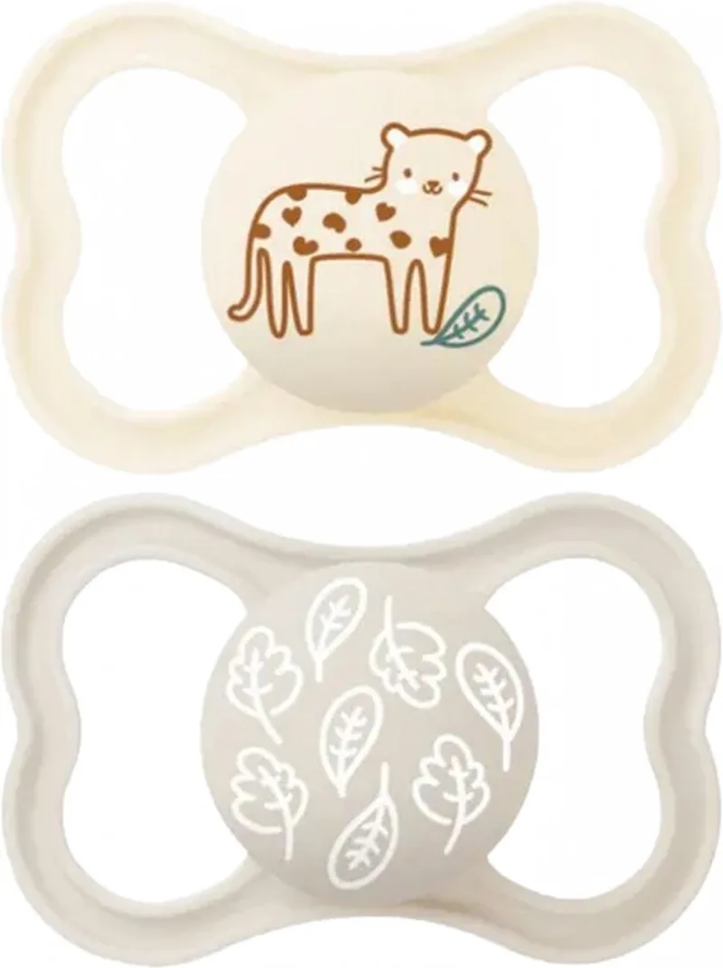 MAM 2 Fopspenen Supreme 6 Maanden en + (Modellen : Schaap en Vogel) från MAM i Beige – produktbild
