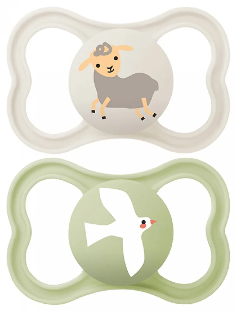 MAM 2 Supreme Fopspenen 18 Maanden en Ouder (Modellen : Schapen en vogels) van MAM in Groen – productfoto