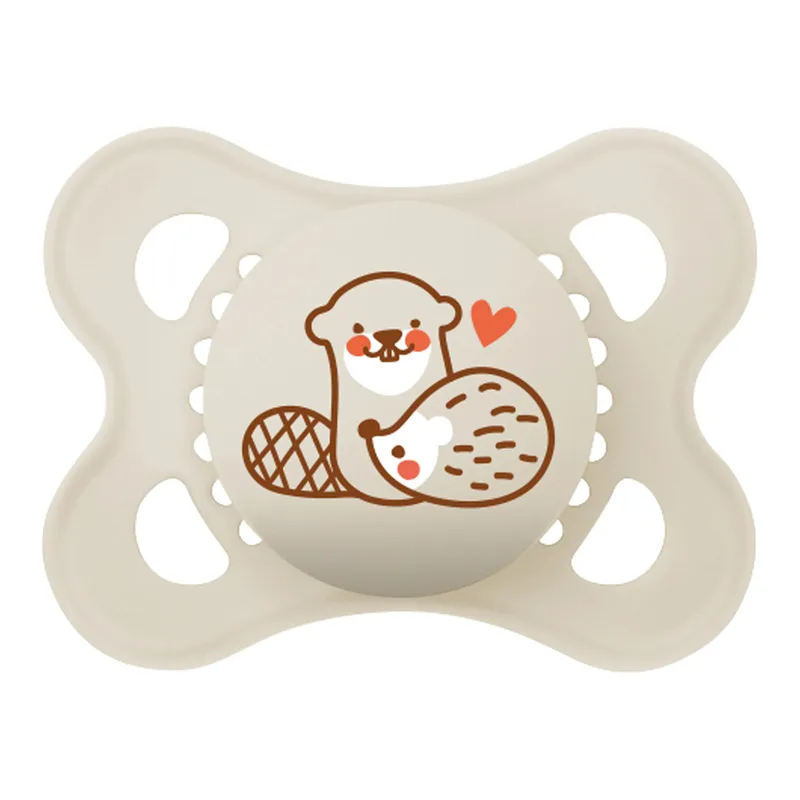Mam 2er-Pack Schnuller Original Silikon, 0-6M van MAM in Meerkleurig, 4,7 × 6 × 14,5 mm – productfoto