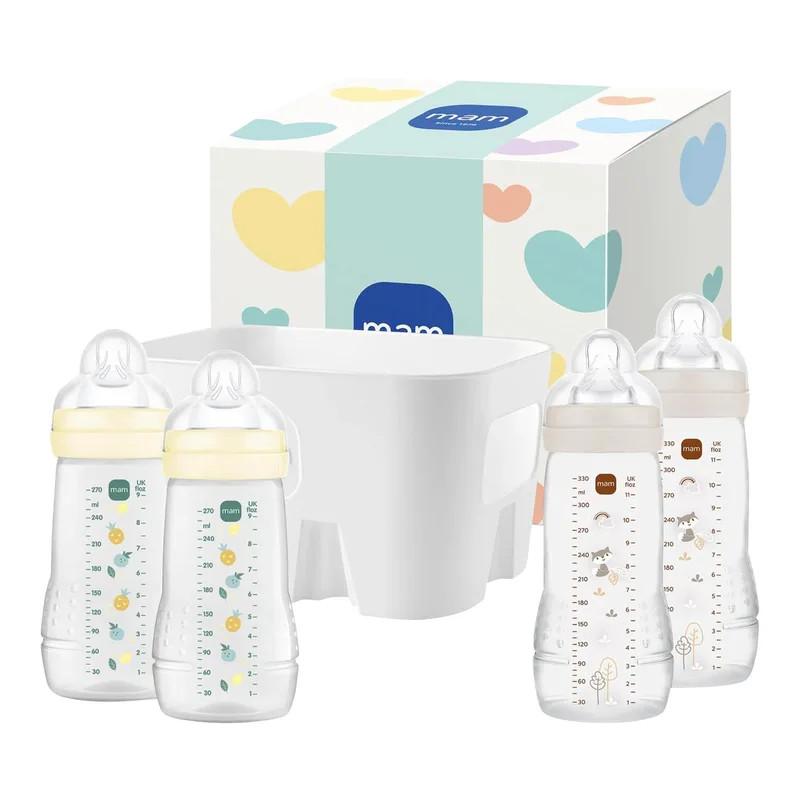Mam 5-tlg. Easy Active Flaschen Set mit Korb von MAM in Mehrfarbig, 25 × 21,5 × 18,5 mm – Produktfoto