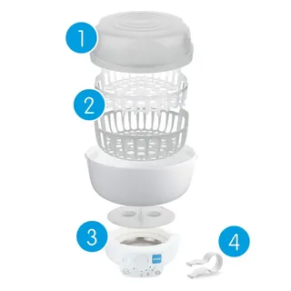 Mam 6-in-1 Sterilisator/Flessenwarmer - Wit fra MAM – produktbillede 2 af 2