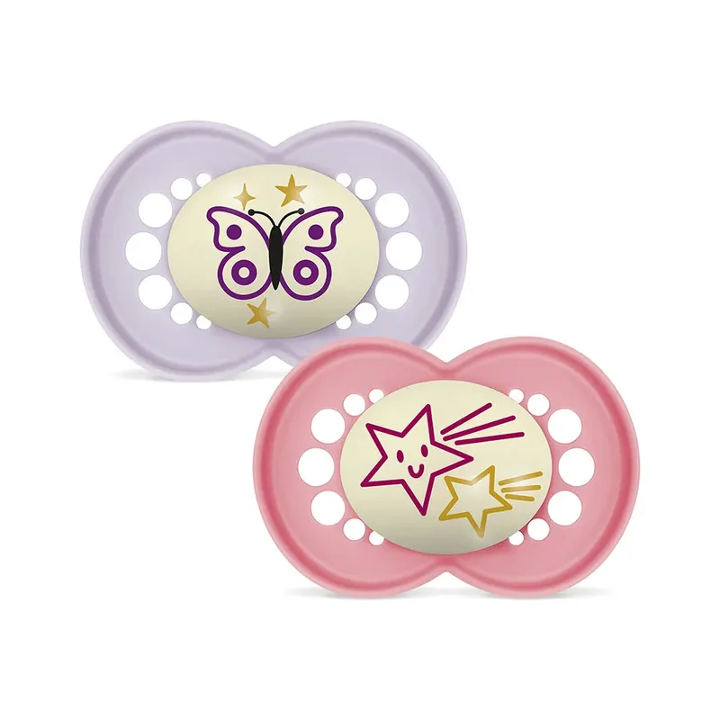 Sucette Orig Night Silk 2p Box V de MAM – photo produit
