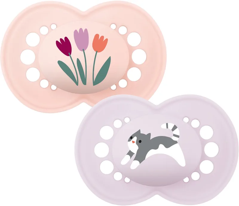 Original Fopspeen - 6-16 Mnd - Pink fra MAM i Lyserød – produktbillede