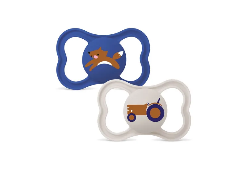 Schnuller Supreme Silikon Symmetrisch Oval de MAM en Bleu – photo produit