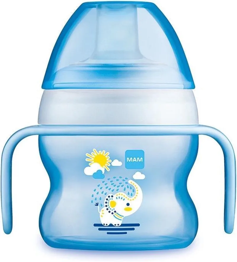 Starter Cup Animal zuigfles 150 ml Blauw, Transparant by MAM in Blue,Transparent – product photo