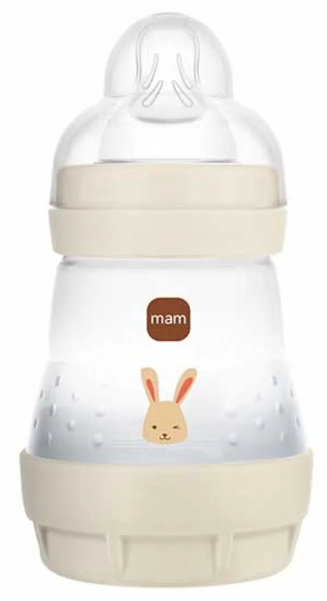 Zuigfles Easy Start 160 ml 0 Maanden en + Langzame Toevoer 1 (Kleur : Beige Konijn) by MAM – product photo