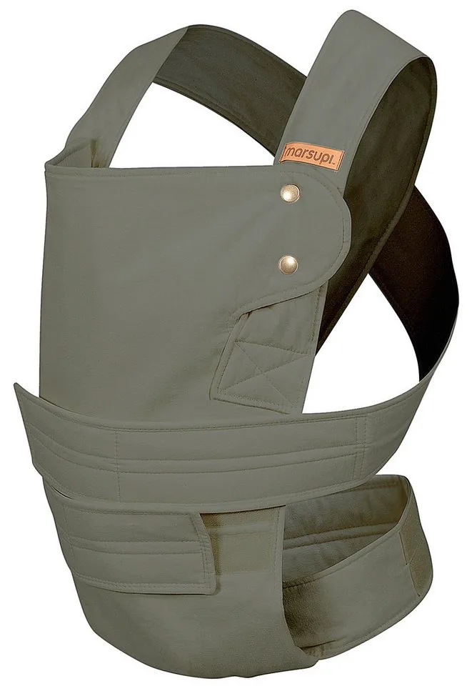Babytrage marsupi 2.0, Einfach anpassbar durch praktischen Klettverschluss. van Marsupi in Grün – productfoto