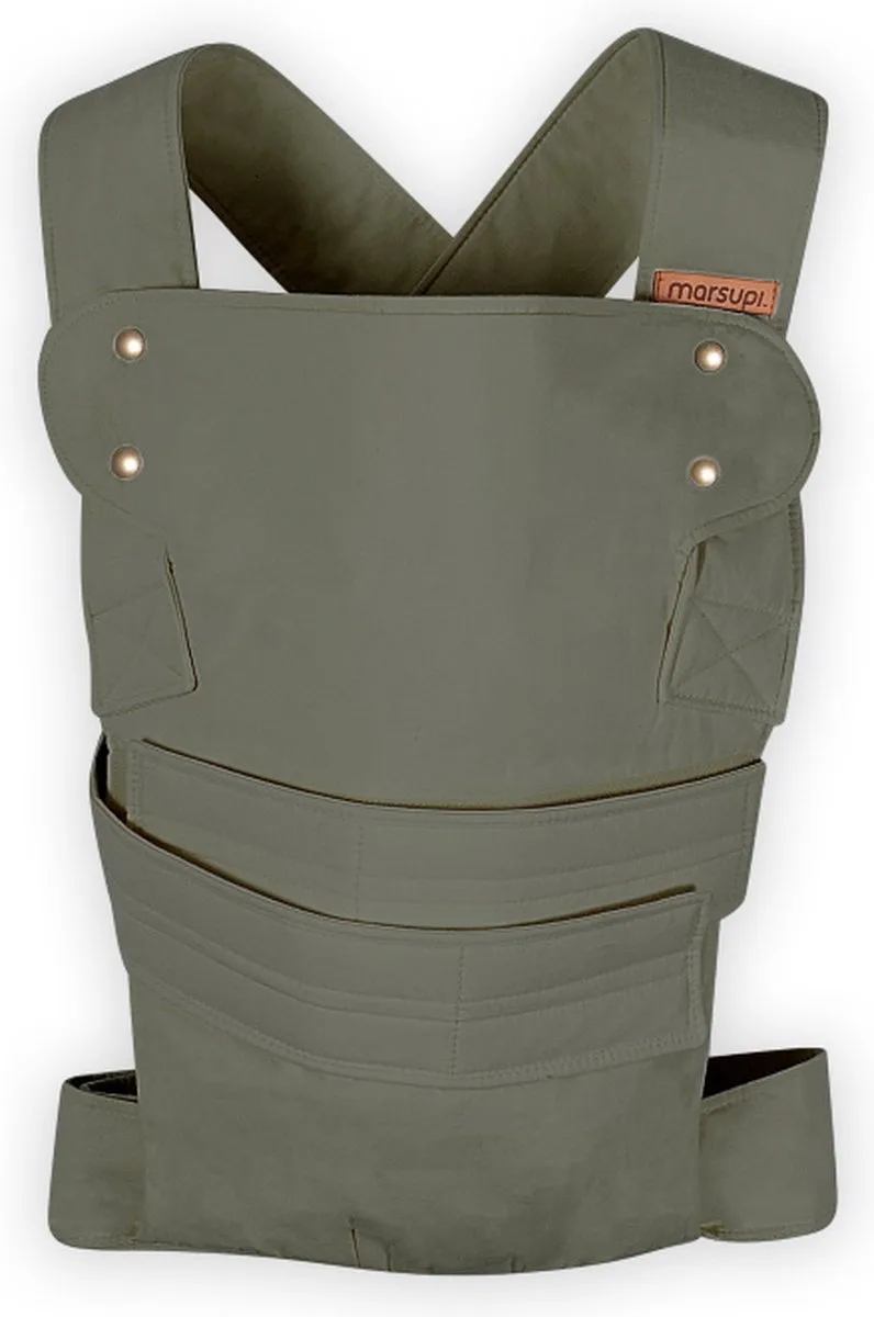 Classic Olive - maat XL - taille 85-105 cm - draagzak baby by Marsupi in Groen – product photo