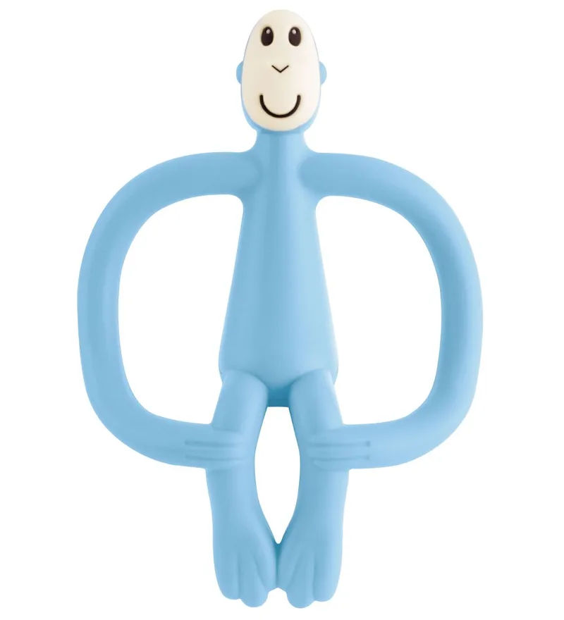 Bijtring - Monkey Tandjes krijgen - Light Blue fra Matchstick Monkey – produktbillede