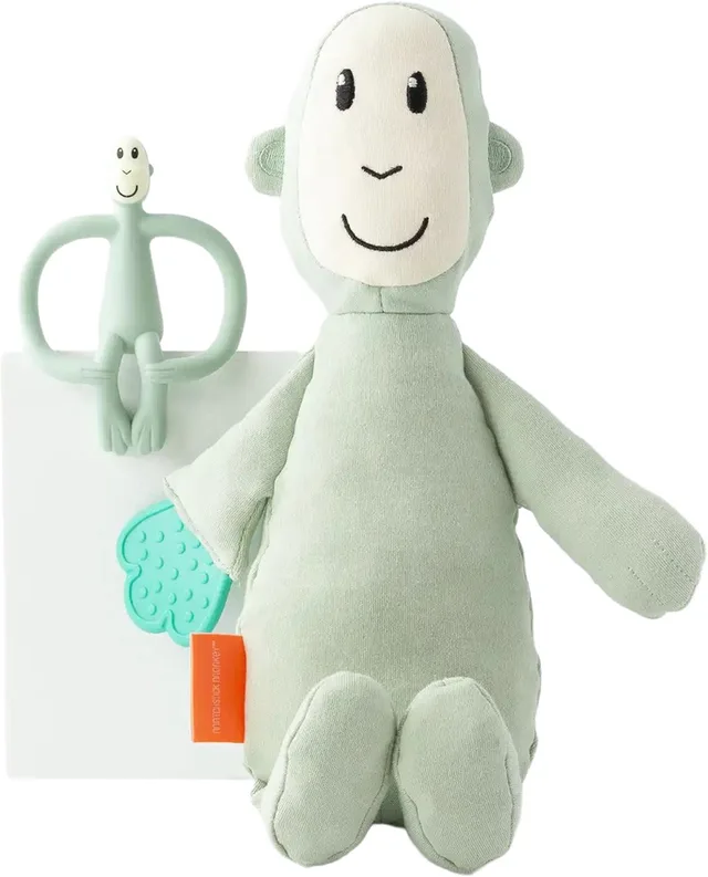 Giftset Knuffel en Bijtring - Muntgroen