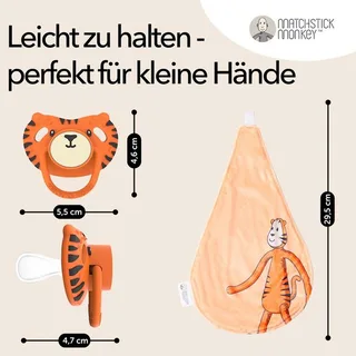 Set Schnuller und Schmusetuch van Matchstick Monkey in 19,5 × 7,1 × 5 mm – productfoto 2 van 3