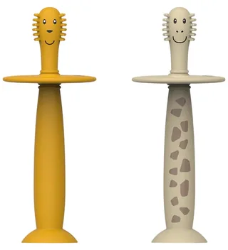 Tandenborstel - 2-pack - Training - Silicone van Matchstick Monkey – productfoto 1 van 3