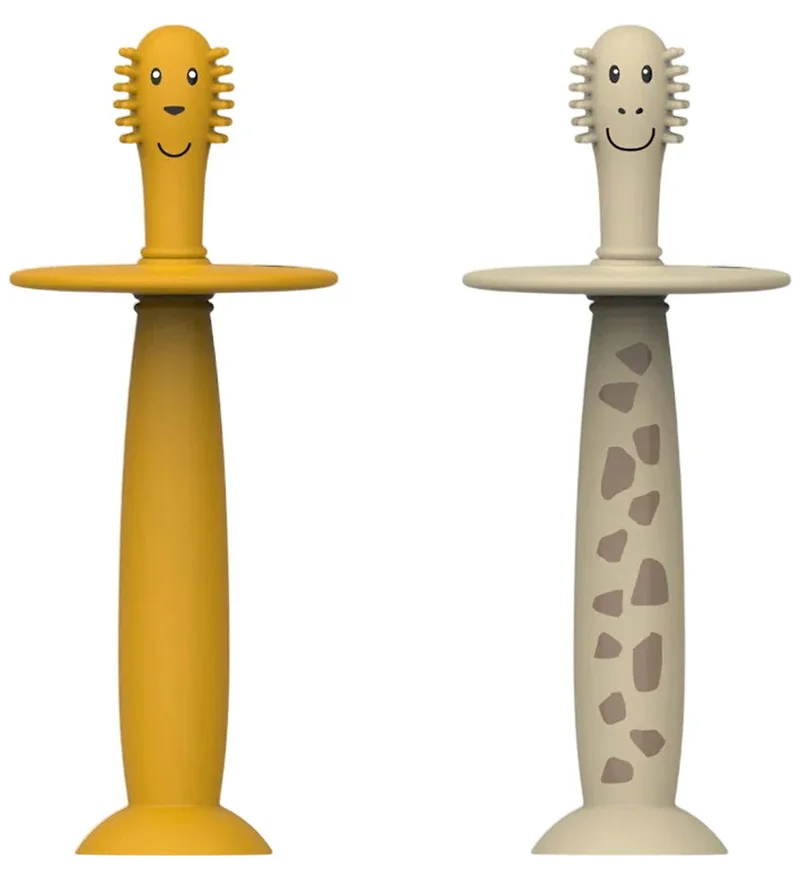 Tandenborstel - 2-pack - Training - Silicone van Matchstick Monkey – productfoto 1 van 3