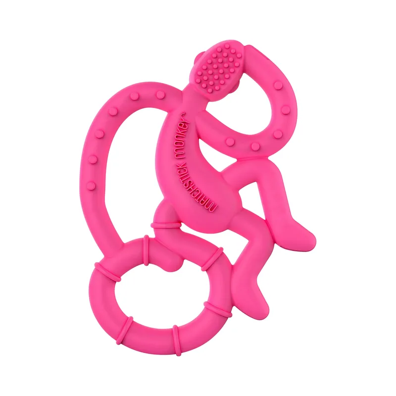 Zahnungshilfe Mini Monkey van Matchstick Monkey in Roze, 12 × 75 × 100 mm – productfoto 1 van 3