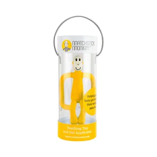 Bijtring Monkey van Matchstick Monkey in Geel, 5 × 7,5 × 10,5 mm – productfoto 2 van 3