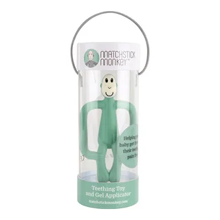 Bijtring Monkey van Matchstick Monkey in Groen, 5 × 7,5 × 10,5 mm – productfoto 2 van 3