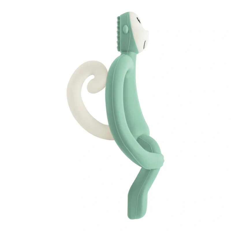 Bijtring Monkey van Matchstick Monkey in Groen, 5 × 7,5 × 10,5 mm – productfoto 1 van 3
