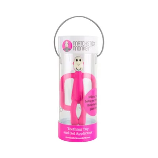 Zahnungshilfe Monkey från Matchstick Monkey i Rosa, 5 × 7,5 × 10,5 mm – produktbild 2 av 3