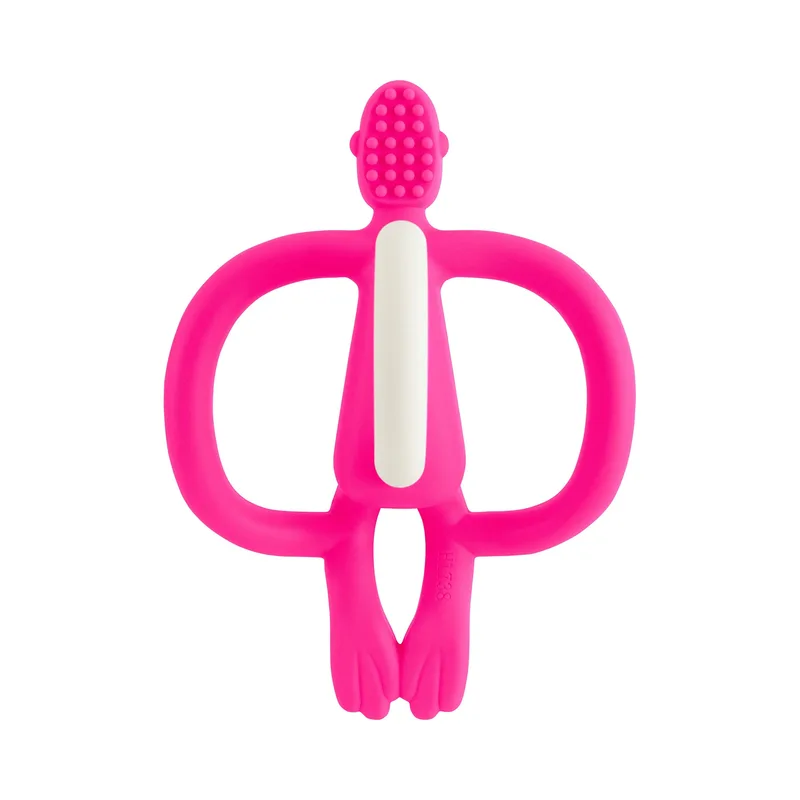 Zahnungshilfe Monkey från Matchstick Monkey i Rosa, 5 × 7,5 × 10,5 mm – produktbild 1 av 3