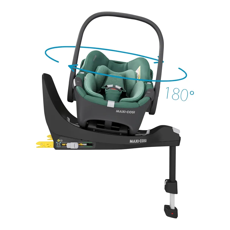 Babyschale Pebble 360 inkl. Kindersitz Pearl 360 und Isofix-Basis FamilyFix 360 von Maxi-Cosi in Grün – Produktfoto 1 von 2