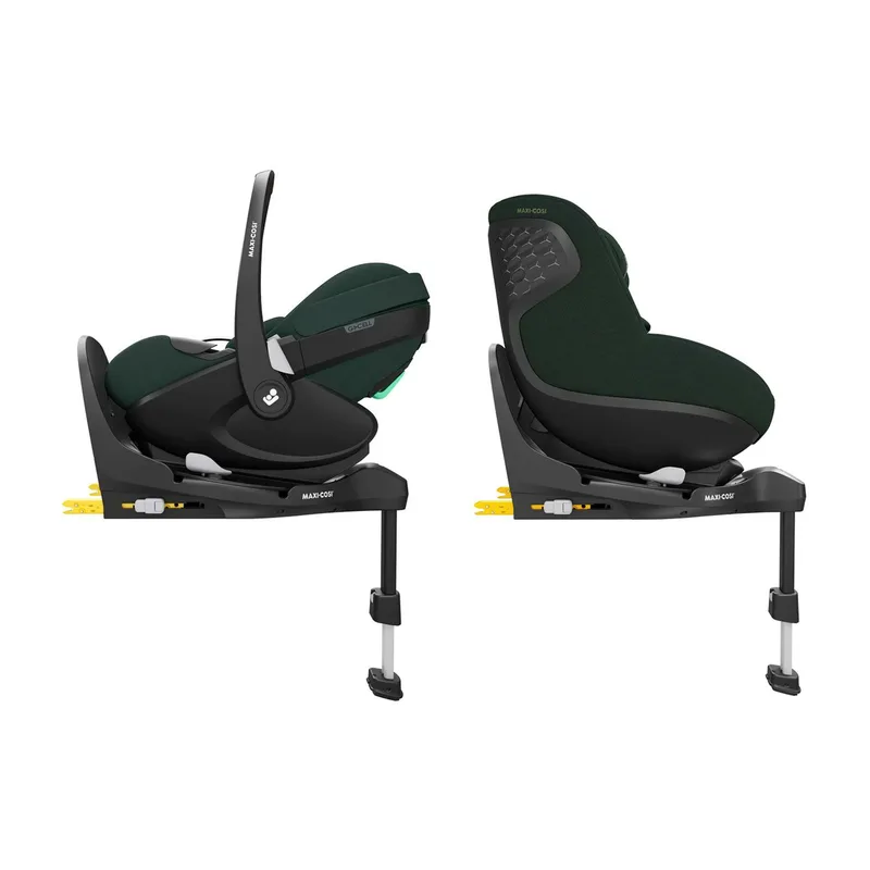 Babyschale Pebble 360 Pro 2 Trio-Set inkl. Kindersitz Pearl 360 Pro und Isofix-Basis Familyfix 360 Pro von Maxi-Cosi in Grün – Produktfoto
