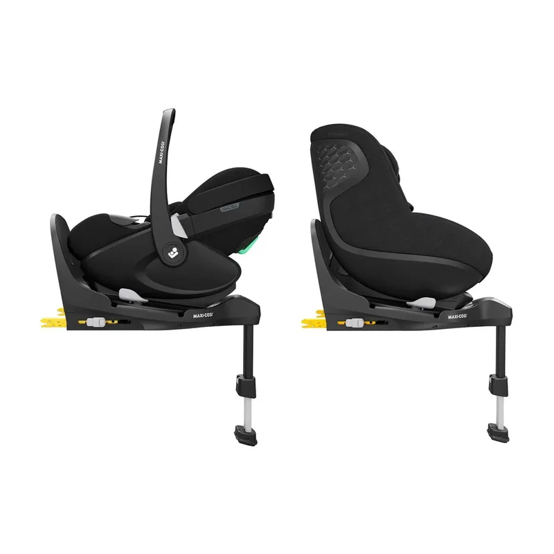 Babyschale Pebble 360 Pro 2 Trio-Set inkl. Kindersitz Pearl 360 Pro und Isofix-Basis Familyfix 360 Pro von Maxi-Cosi in Schwarz – Produktfoto