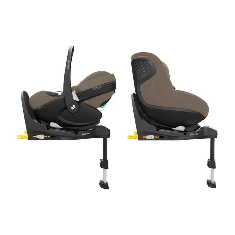 Babyschale Pebble 360 Pro 2 Trio-Set inkl. Kindersitz Pearl 360 Pro und Isofix-Basis Familyfix 360 Pro von Maxi-Cosi in Natur – Produktfoto