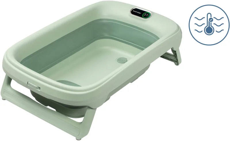Indigo - Premium opvouwbaar badje - Vanaf de geboorte tot 4 jaar de Maxi-Cosi en Sage Green – photo produit