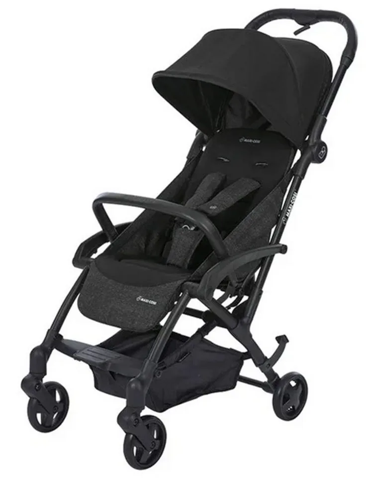 Kinder-Buggy Buggy Kinderwagen Kinderbuggy Babywagen gepolstert Laika Nomadblack, gepolstert, Nomadblack van Maxi-Cosi in Schwarz – productfoto
