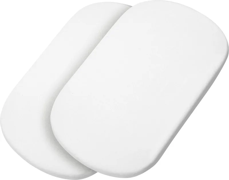 Organic-reiswieglakens, Compatibel met alle Maxi-Cosi-reiswiegen, 2-in-1 Set, 100% organisch katoenen lakens, Milieuvriendelijk, Eersteklas stof, Machinewasbaar - Wit by Maxi-Cosi in White – product photo 1 of 2