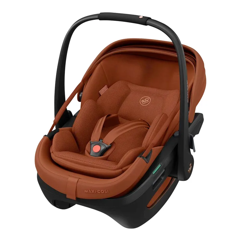 Premium Babyschale Coral Slide Pro inkl. Isofix-Basis von Maxi-Cosi in Braun, 69 × 44 × 44 mm – Produktfoto