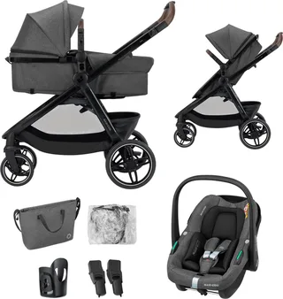 Zelia S Trio2 - Kinderwagen 3-in-1 - Vanaf 0 tot 4 jaar - Inclusief autostoeltje von Maxi-Cosi in Dunkelgrau – Produktfoto 1 von 3
