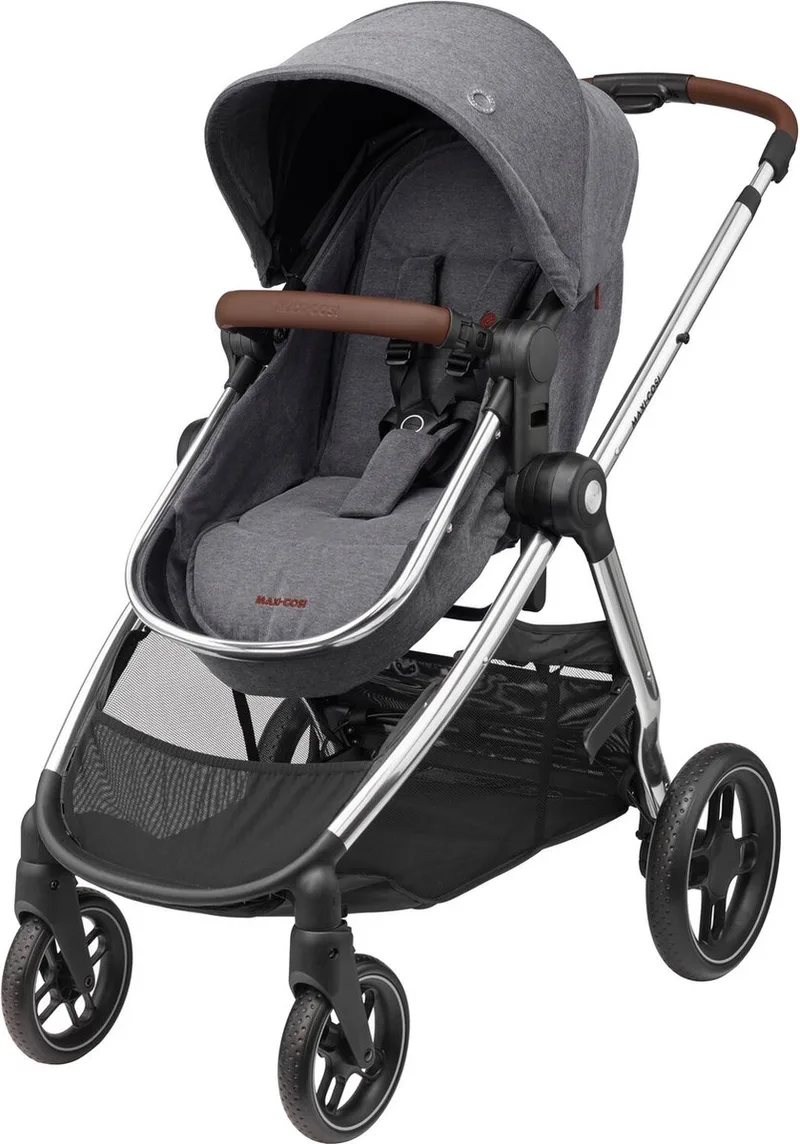Zelia³ Luxe 2-in-1 Kinderwagen - Omkeerbare zitting - Eenhandvouw - Vanaf de geboorte tot ca. 4 jaar de Maxi-Cosi en Twillic Grey – photo produit