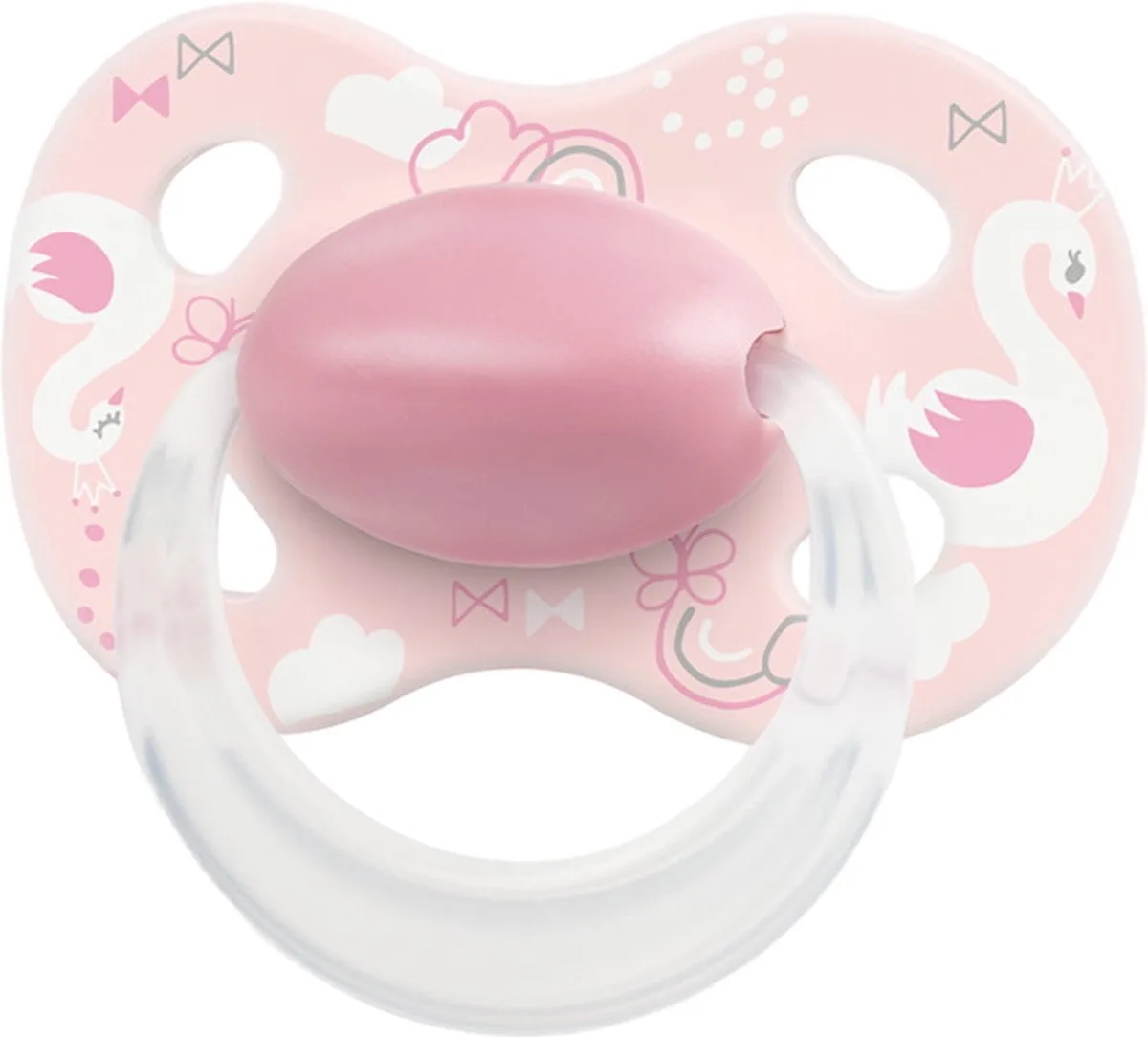 Baby Fopspeen Original Hoge acceptatie orthdontisch ergonomische vorm - Powdery Pink - 18+ maanden - 1 stuks de Medela en Rose – photo produit