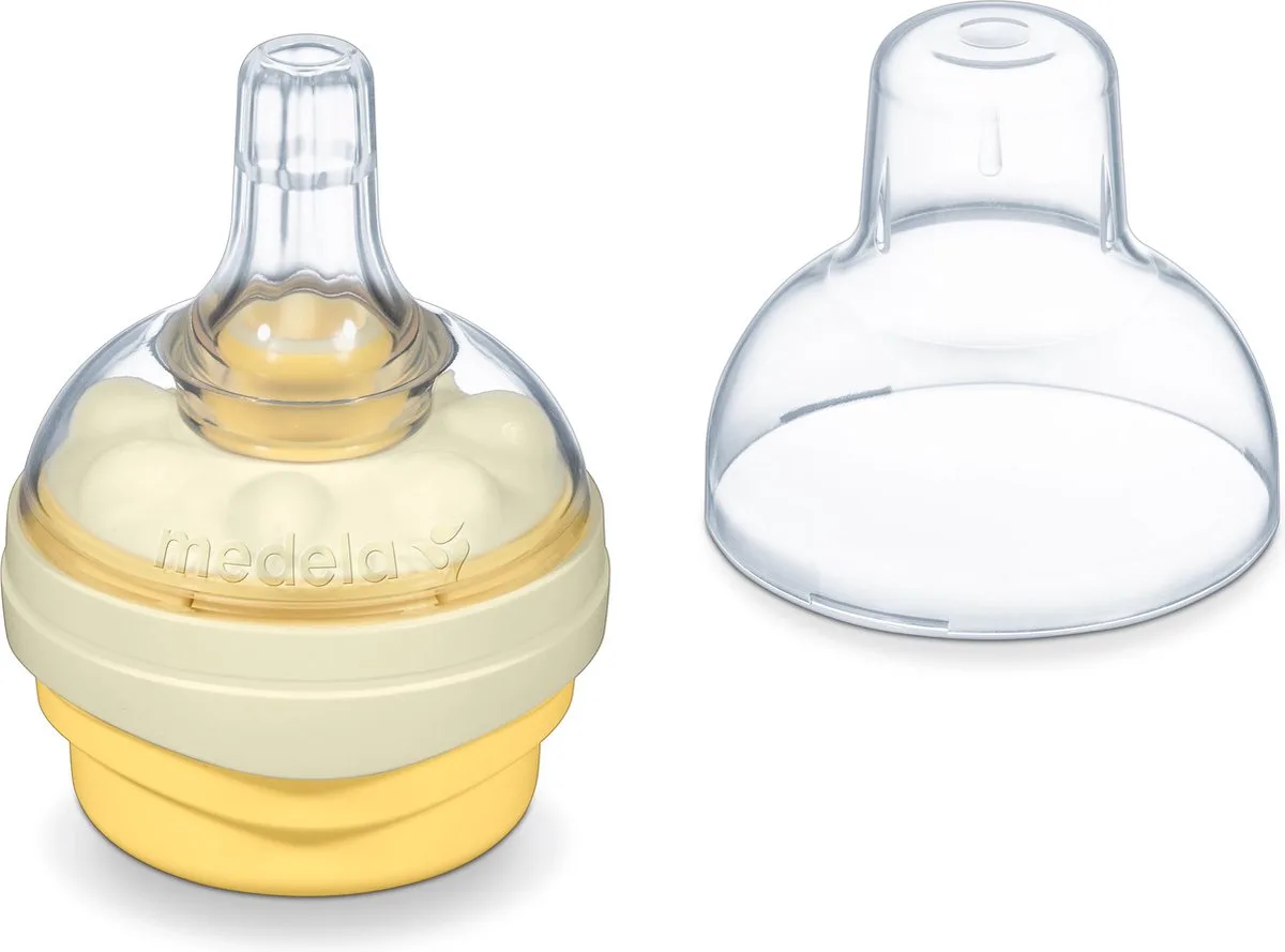Calma speen voor fles | Flesspeen voor gebruik met de opvangflessen van Medela | Zonder BPA | Ventilatiesysteem | solitaire von Medela in Transparent – Produktfoto