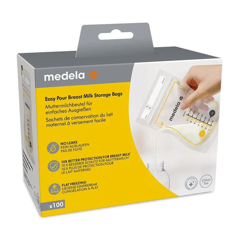 Easy Pour Bag Borstkolf 210 Ml 100 Eenheden fra Medela – produktbillede 3 af 5