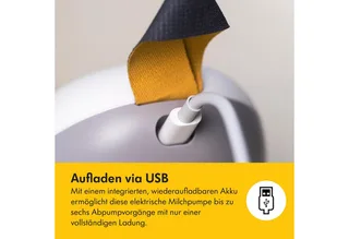 Elektrische Milchpumpe SOLO für einseitiges Abpumpen, PersonalFit Flex™ Brusthaube und integriertem Akku by Medela in Yellow, White – product photo 4 of 5