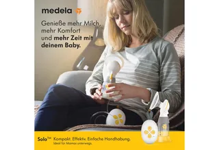 Elektrische Milchpumpe SOLO für einseitiges Abpumpen, PersonalFit Flex™ Brusthaube und integriertem Akku by Medela in Yellow, White – product photo 2 of 5