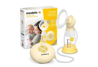Elektrische Milchpumpe Swing Flex™ tragbar mit 2-Phasen-Expression-Technologie, Überall und zu jeder Zeit effizient Abpumpen von Medela in Weiß – Produktfoto 1 von 5