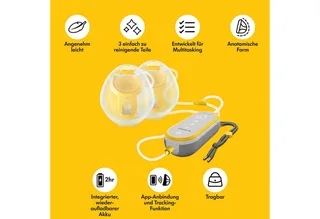 Freestyle Hands-Free borstkolf – Dubbele elektrische borstkolf – Handsfree - Draagbaar by Medela in Grey, Transparent, Yellow – product photo 3 of 5