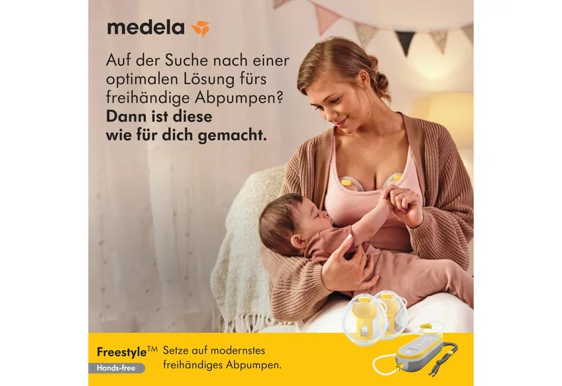 Freestyle Hands-Free borstkolf – Dubbele elektrische borstkolf – Handsfree - Draagbaar by Medela in Grey, Transparent, Yellow – product photo 2 of 5