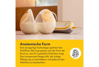 Freestyle Hands-Free borstkolf – Dubbele elektrische borstkolf – Handsfree - Draagbaar by Medela in Grey, Transparent, Yellow – product photo 5 of 5